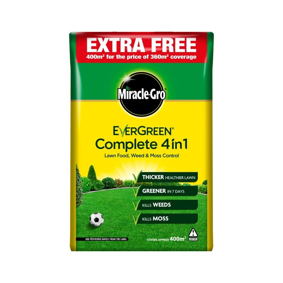 Miracle-Gro Evergreen Complete 4 in 1 360m2 PLUS 10% Free [119692]