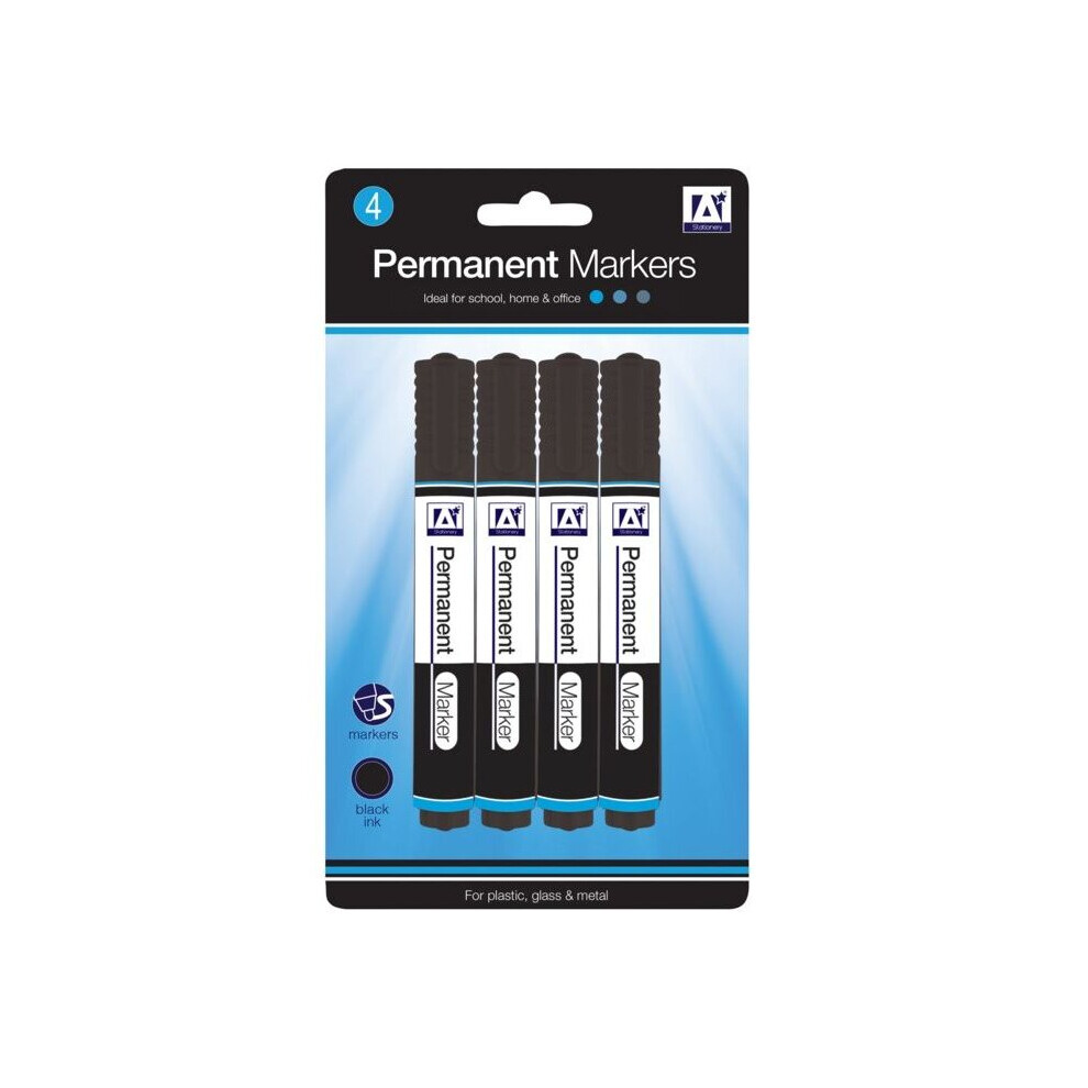 Anker Permanent Markers Pack 4 [Pblk/4] Black