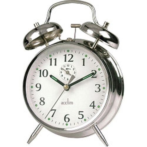 Acctim Acctim Saxon Bell Alarm Clock Chrome [12627]