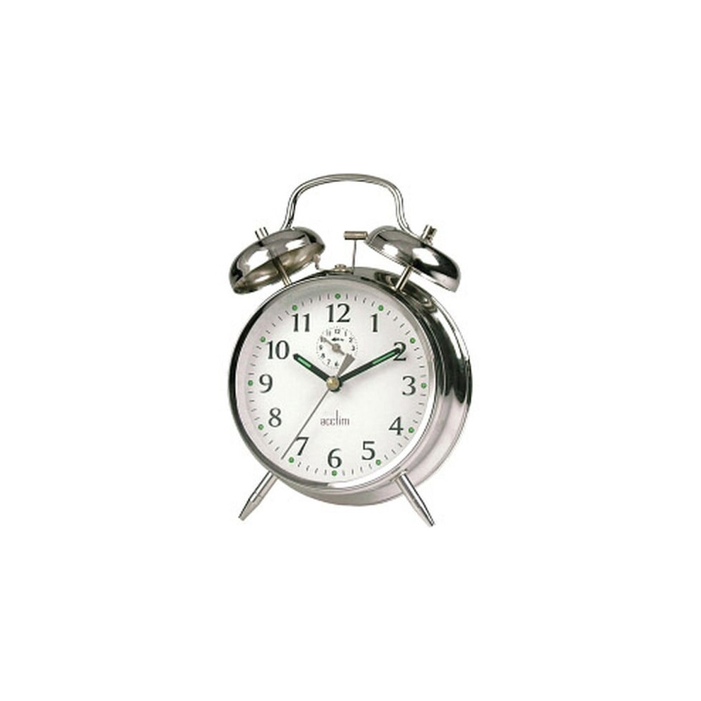 Acctim Saxon Bell Alarm Clock Chrome [12627]