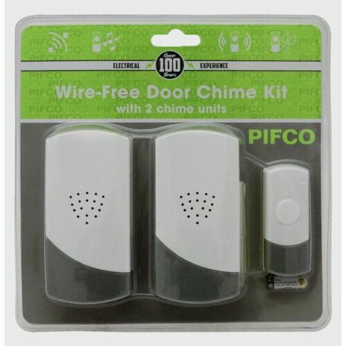 WIRELESS PLUG IN DIGITAL DOOR CHIME/BELL, 2 CHIMES IN PACK