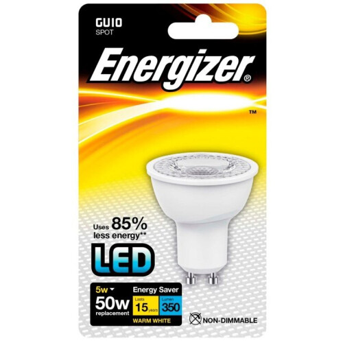 Energizer Energizer GU10 Warm White Blister Pack 5w [S8824]
