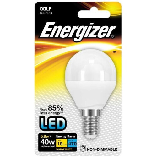 Energizer Energizer E14 Warm White Blister Pack Golf 5.9w Non dimmable [S8697]