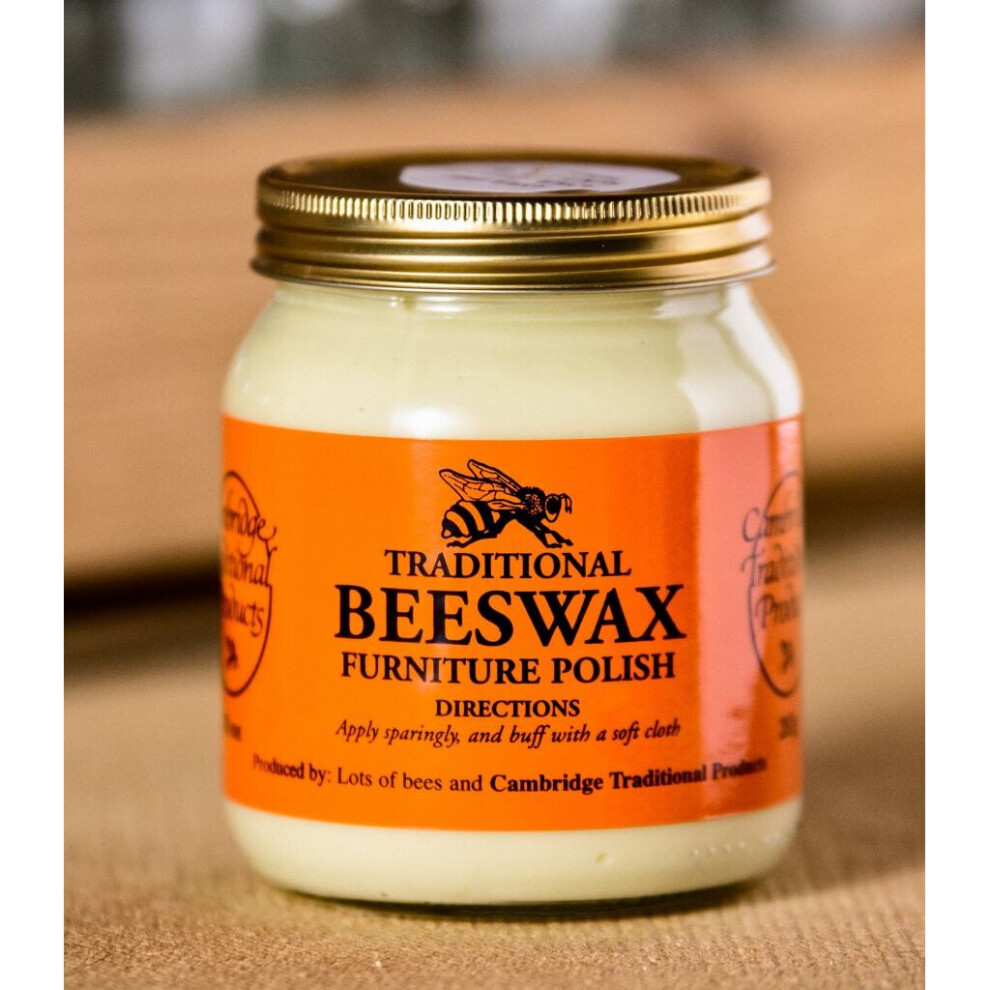 Cambridge Traditional Beeswax Furniture Polish 10oz Jar Natural [CTP P2]