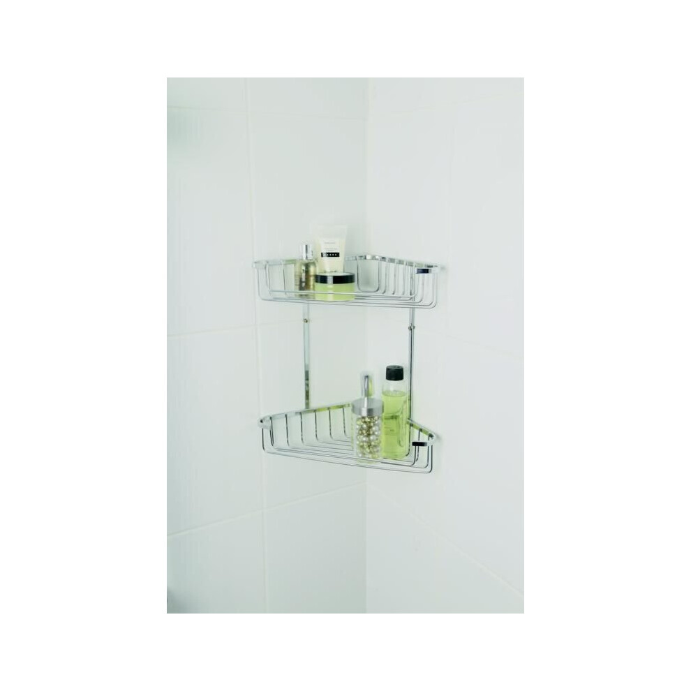 Croydex 2 Tier Corner Basket Medium [Qm260241]