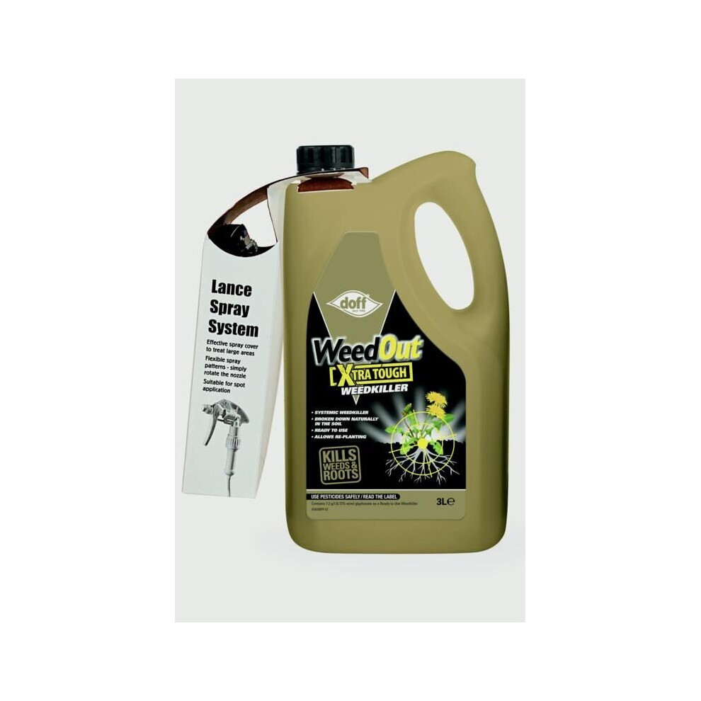 Doff Unisex Gold ' Weedout' Xtra Tough Weedkiller Rtu 3 Litre In - Image 4
