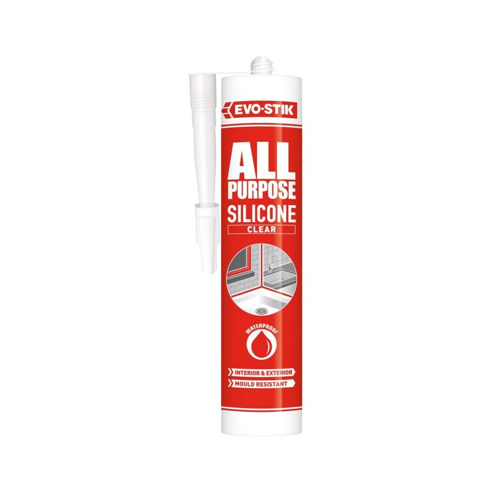 Evo-Stik All Purpose Flexible Silicone Sealant White C20 - 30613608