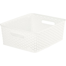 Curver Nestable Rattan Basket Vintage White 13L - 196852