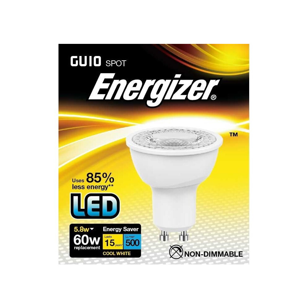 Energizer LED GU10 Cool White 36" 6.2w 425lm - S9406