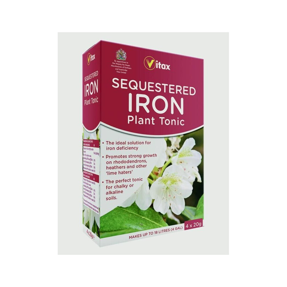 Vitax Sequestered Iron Plant Tonic 4 x 20g [5SQI20]