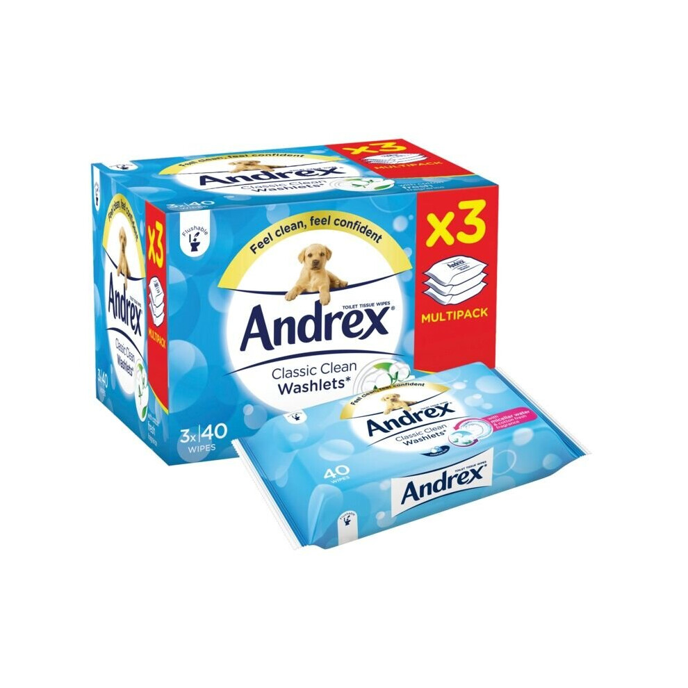 Andrex Classic Clean Washlets 3 Pack [10069]