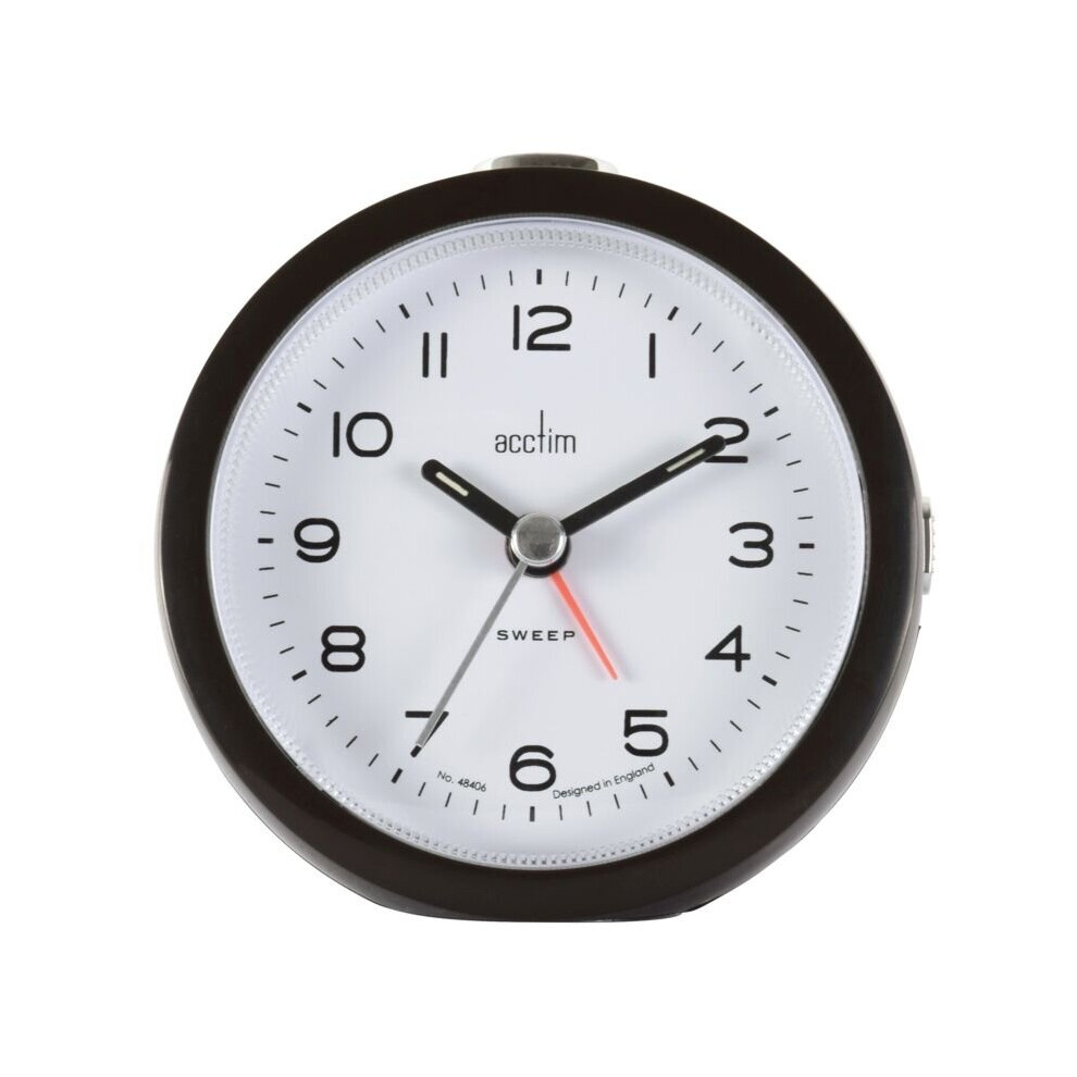 Acctim Neve Non Ticking Sweep Clock [15803] Black