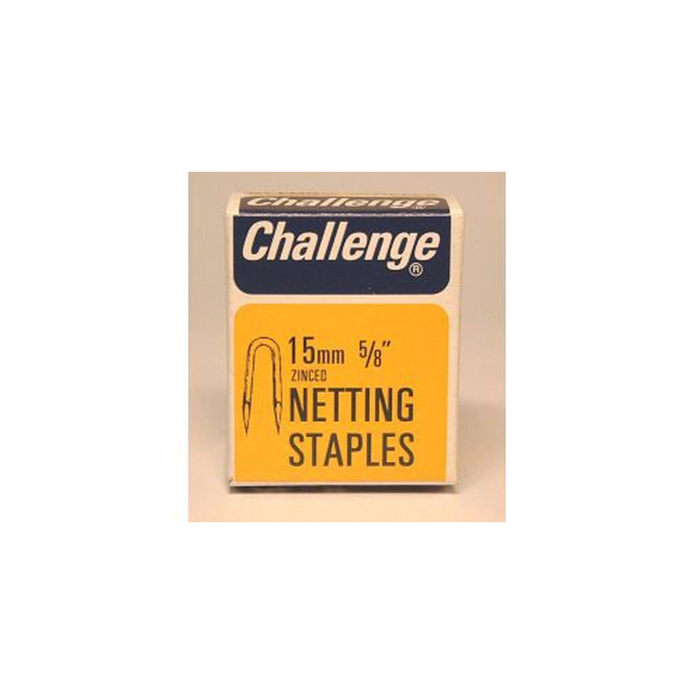 Challenge Netting Staples - Zinc Plated (Box Pack) 15mm [11202]