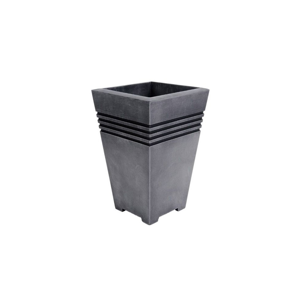 Sankey Milano Tall Square Planter Pewter 46cm Height [GN715]