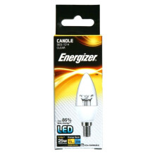 Energizer LED Candle 250lm E14 Clear Warm White SES 3.4w [S8847]