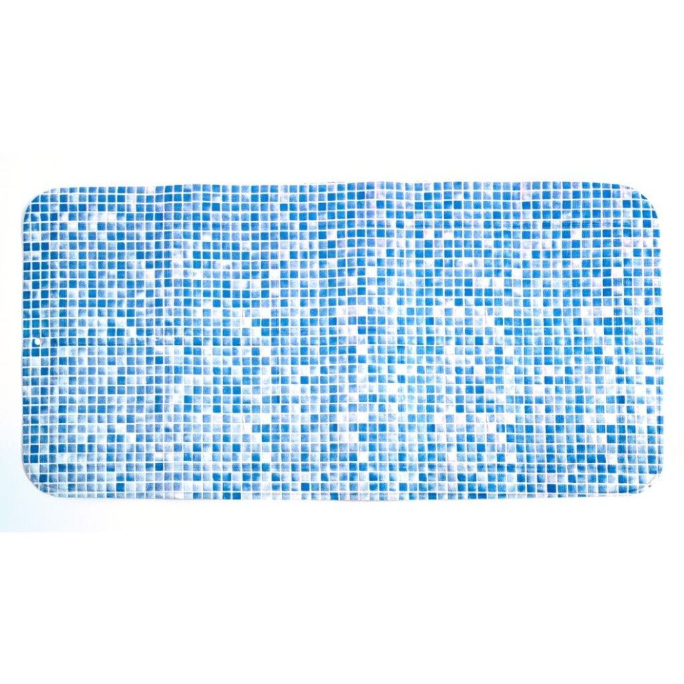 Croydex Blue Mosaic Bath Pillow Natural Rubber Bath Mats/Blue Mosaic [BG207084H]