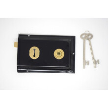 Yale Essentials Rim Deadlock Black 2 Lever [YES-RD-BL]