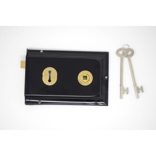 Yale Yale Essentials Rim Deadlock Black 2 Lever [YES-RD-BL]
