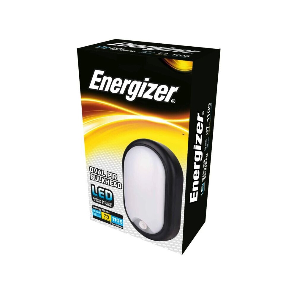 Energizer LED PIR Oval Bulkhead IP54 15w 4000k [S12972]