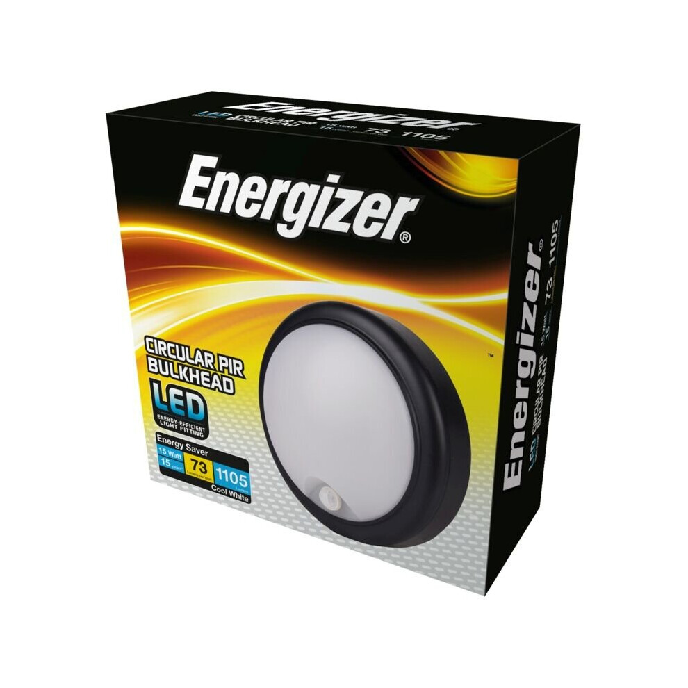 Energizer LED PIR Round Bulkhead IP54 15w 4000k [S12973]