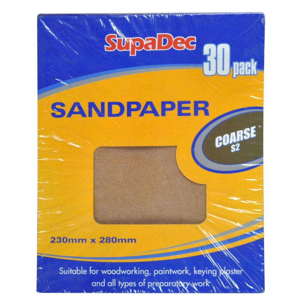 SupaDec General Purpose Sandpaper Pack 30 Coarse S2 - GP30C