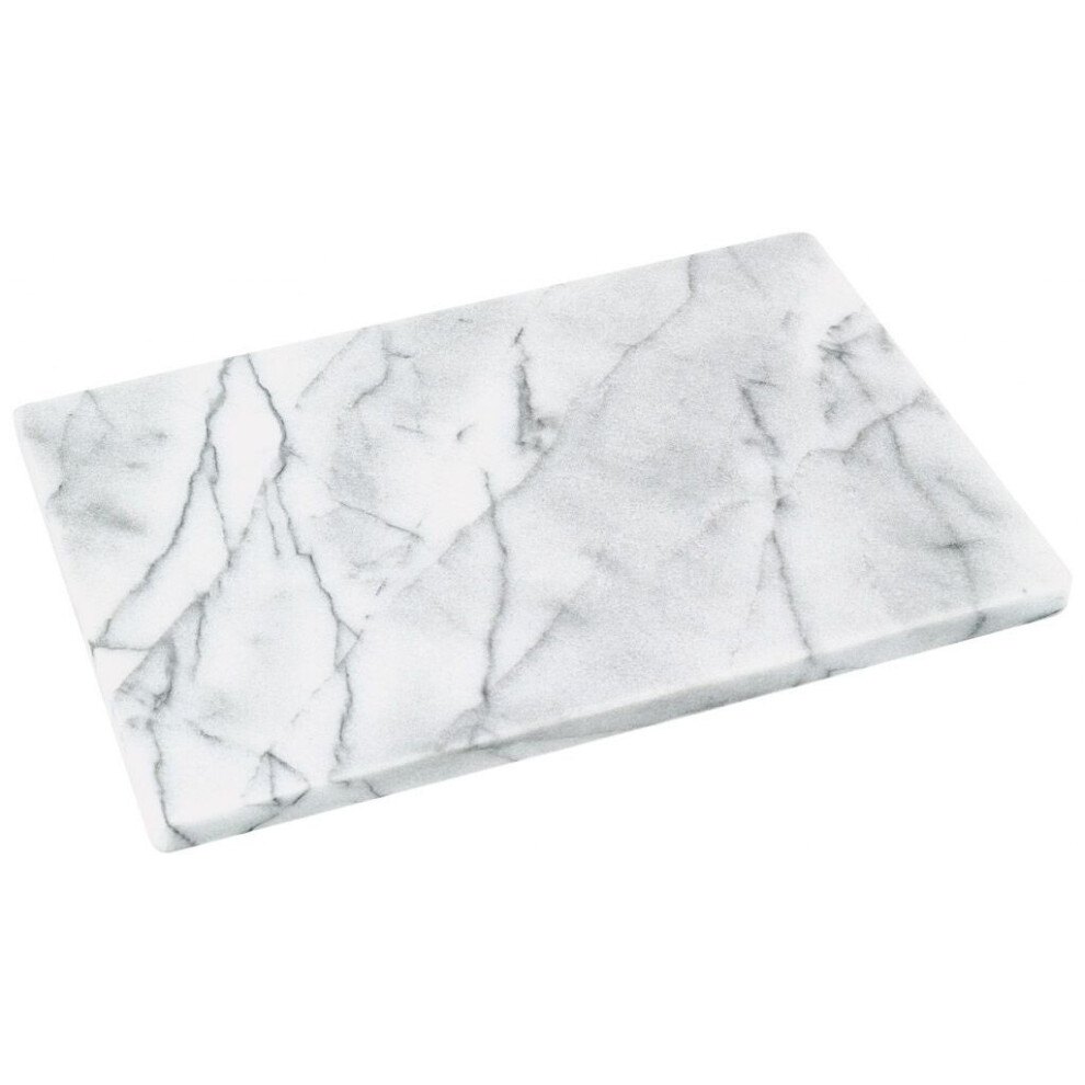 Judge Polished White Marble Board 30 x 20cm [H360]
