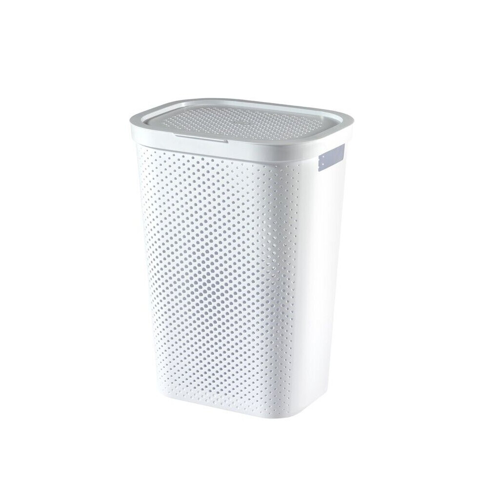 Curver Recycled Infinity Dots Laundry Hamper 60L White [245680]