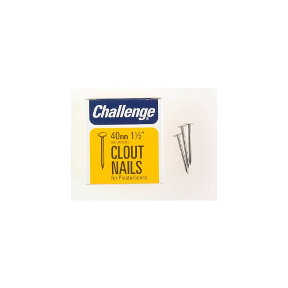 Challenge Clout - Plasterboard Nails - Galvanised (Box Pack) 40mm [12032]