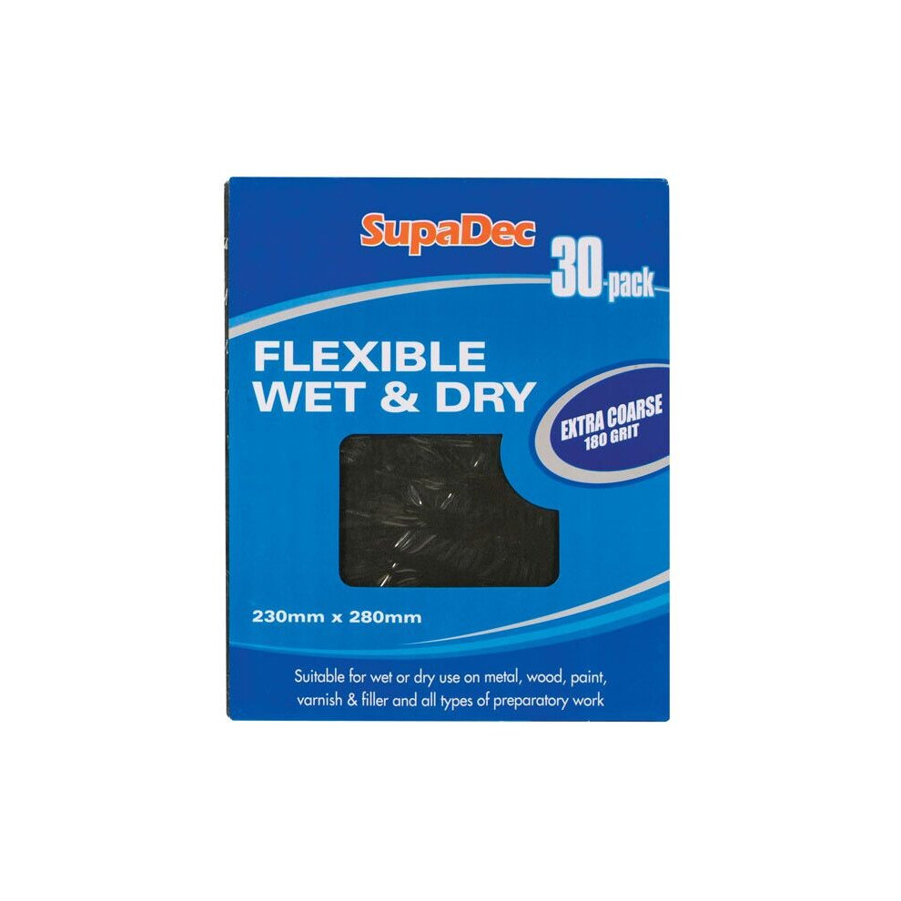 Supadec Flexible Wet & Dry Paper Fine 400 Grade Pack 30 [Wd400] 5017193435859