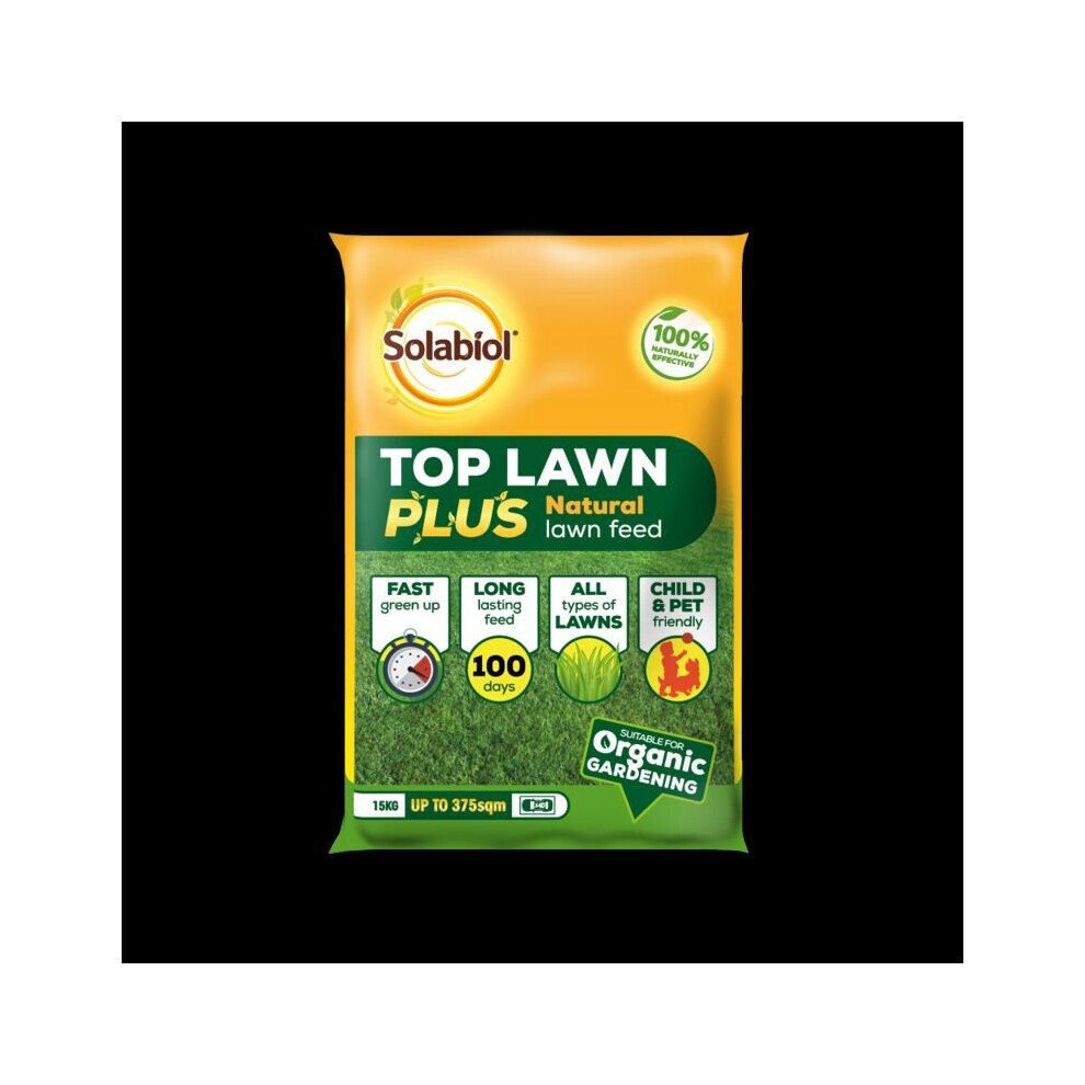 Solabiol Top Lawn Plus Natural Lawn Feed 15kg 375sqm [86600682]