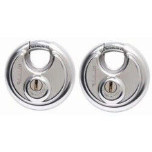 Sterling 2 x 70mm Heavy Security Closed Shackle Disc Padlock Twin Pack - keyed Alike  [SPL200]