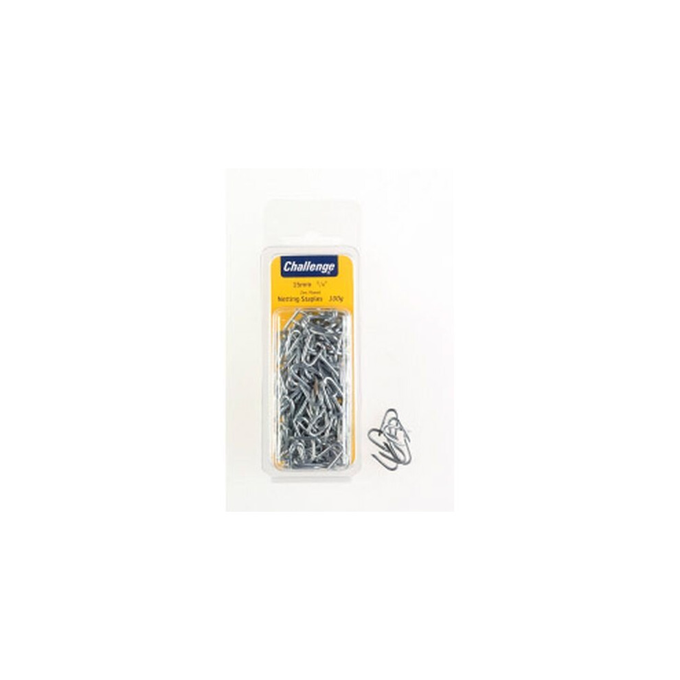 Challenge Netting Staples - Zinc Plated (Folding Clam Pack) 15mm [40240]