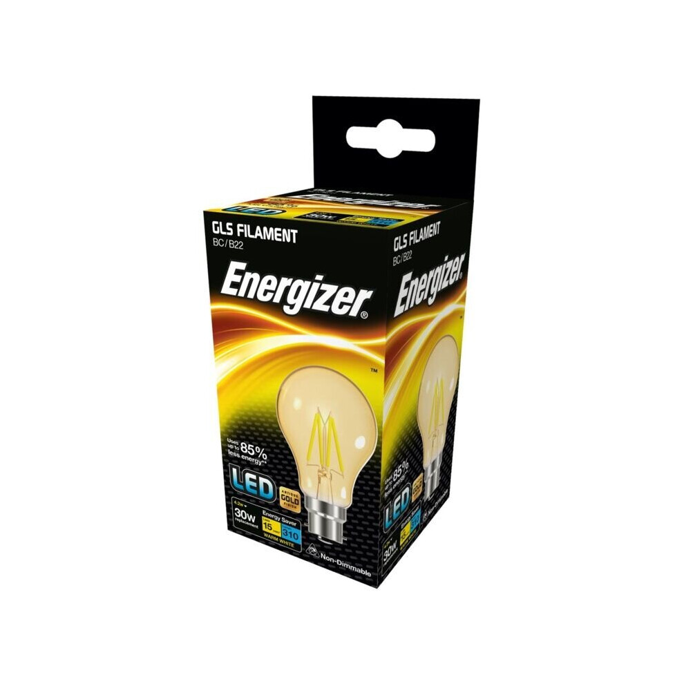 Energizer Filament LED Lamps B22 310lm 4.2W [S12859]