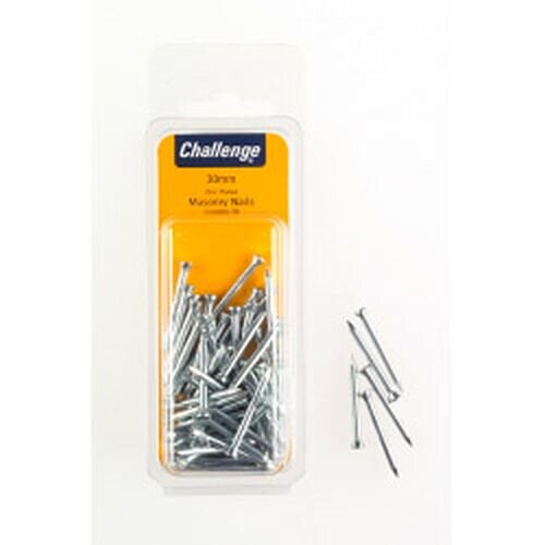 Challenge Challenge Masonry Nails - Zinc Plated (Folding Clam Pack) 30mm [40275]