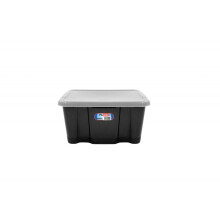 Premier Storage Box Black Base And Clear Lid 24Lt - 05060001202