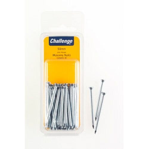 Challenge Challenge Masonry Nails - Zinc Plated (Folding Clam Pack) 50mm [40277]