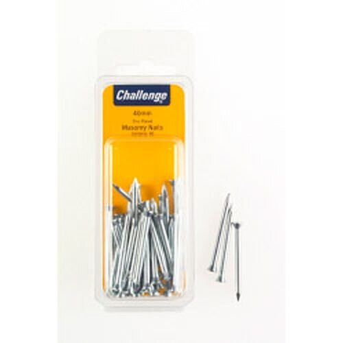 Challenge Challenge Masonry Nails - Zinc Plated (Folding Clam Pack) 40mm [40276]