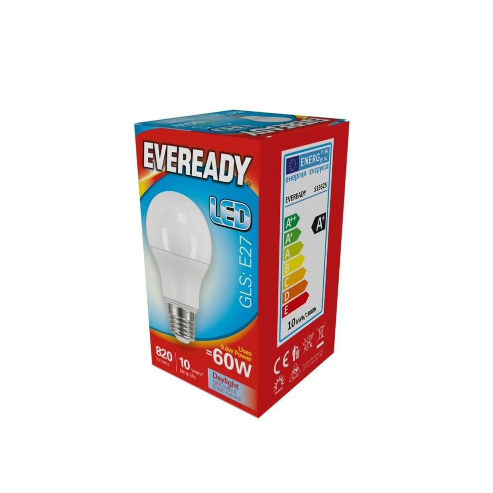 Eveready LED GLS 9.6w 820lm Daylight 6500k E27 [S13625]