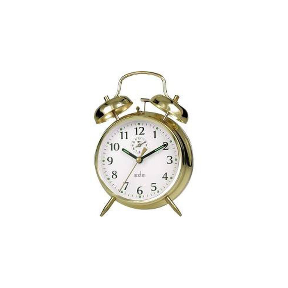 Acctim Saxon Bell Alarm Clock Brass [12628]