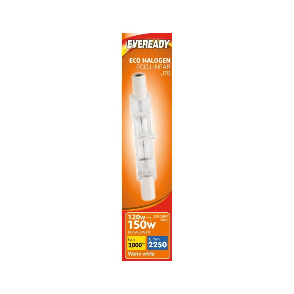 Eveready Eco Halogen Linear 220-240v 78mm Boxed 120w [S10112]