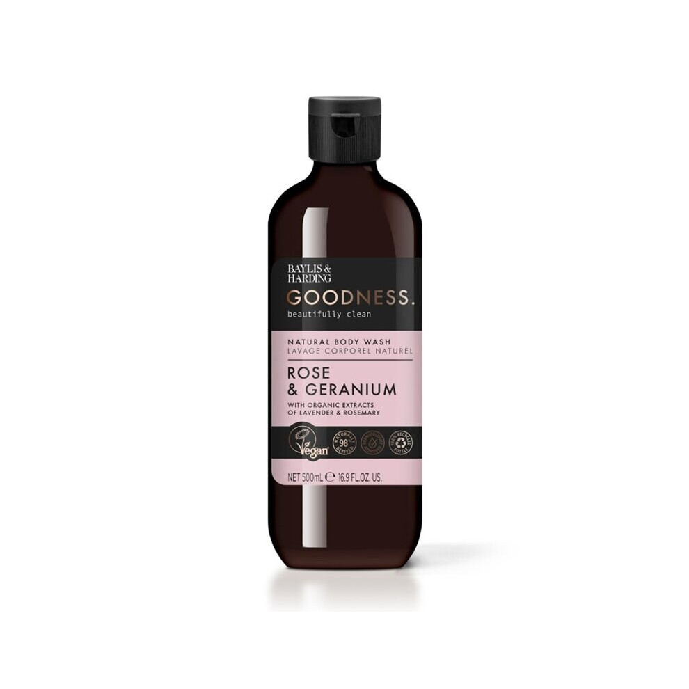 Baylis & Harding Bodywash 500ml Rose & Geranium [GRBWRG]