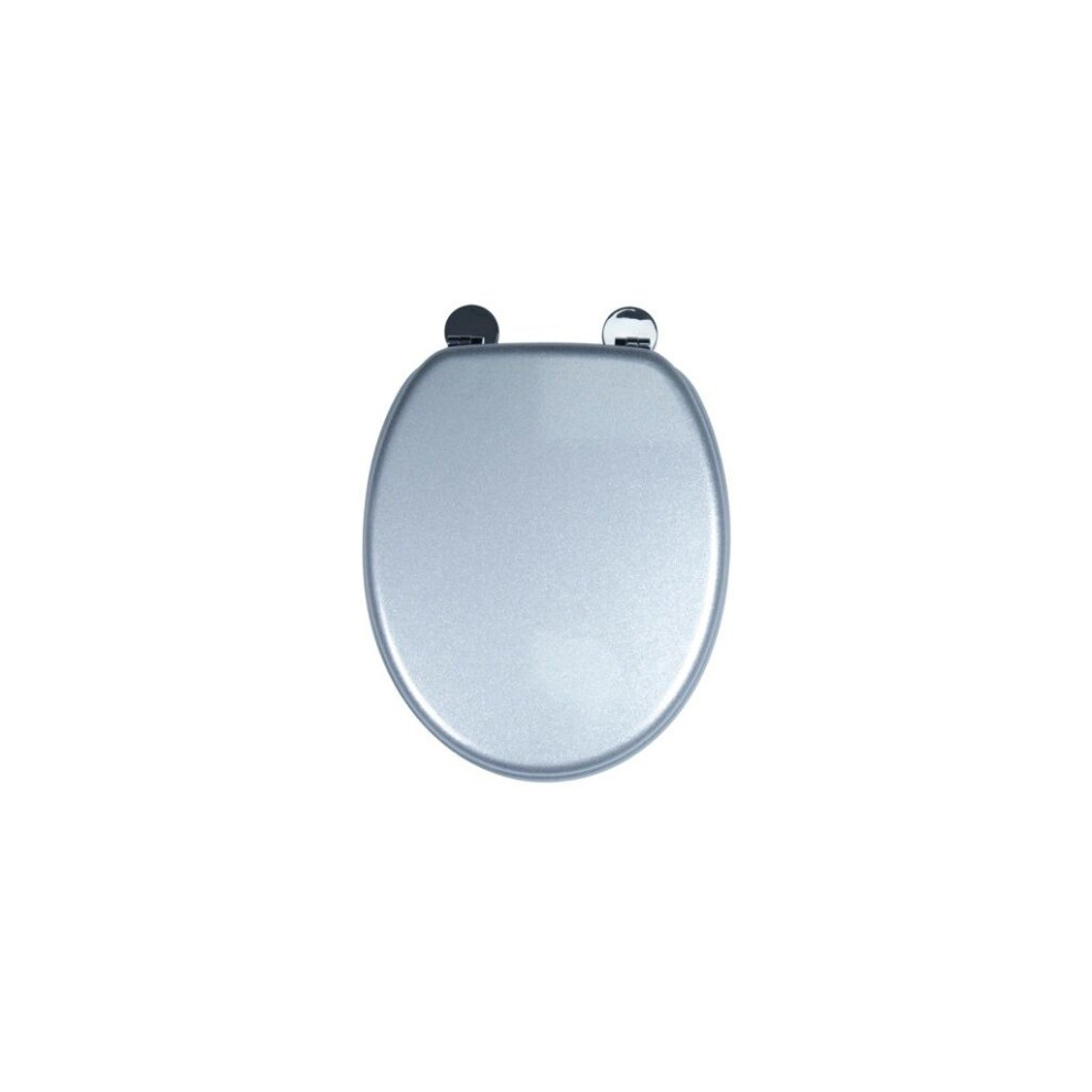 Croydex Flexi-Fix Toilet Seat Quartz Silver [WL601840H]
