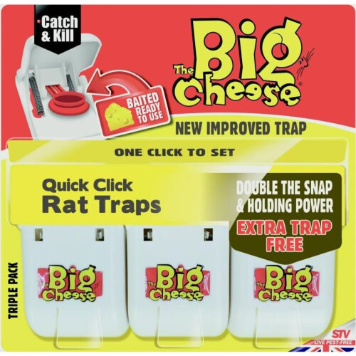 The Big Cheese Quick Click Rat Traps 3 Pack [STV150]