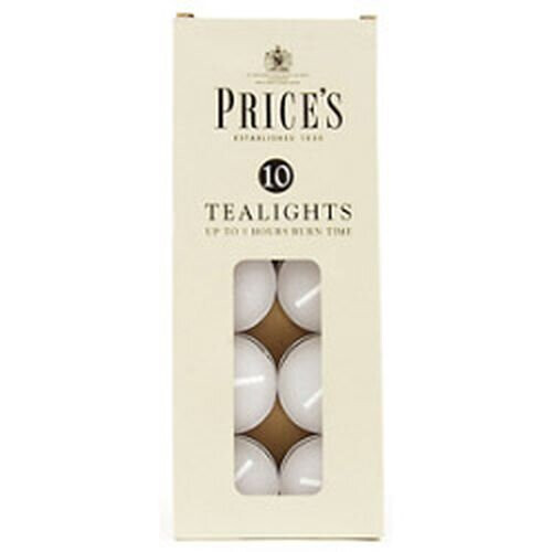 Price's Candles Price's Candles Tealights 10 Pack White [TEO41028]