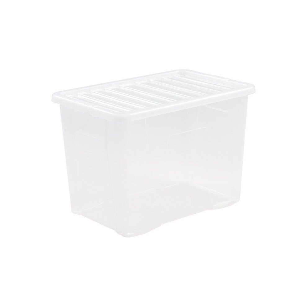 Wham Clip Lid Box 80L Clear [11315]