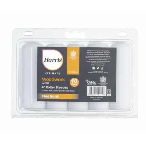 Harris Harris Ultimate Woodwork Gloss Sleeve 4" 10 Pack [103022201]