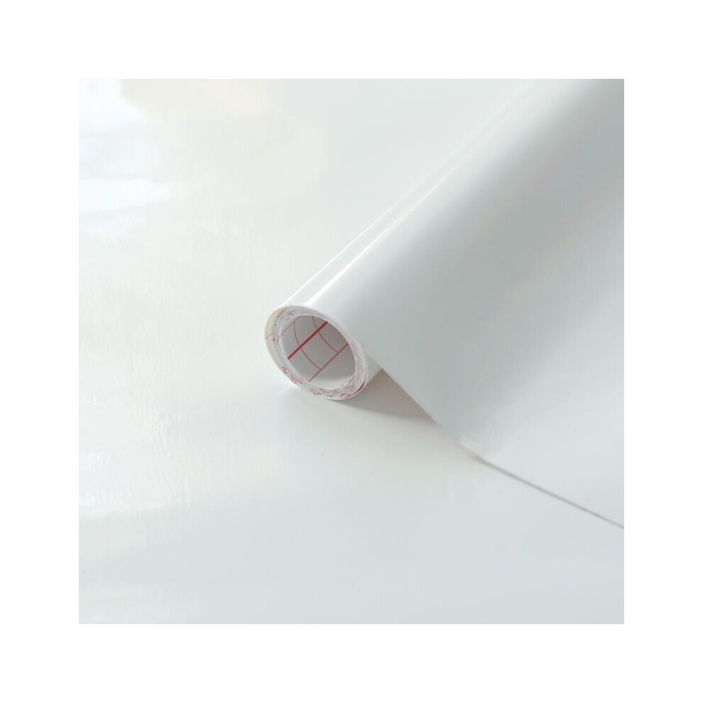 DC Fix Sticky Back Plastic 67.5cm x 2m Gloss White [3468075]