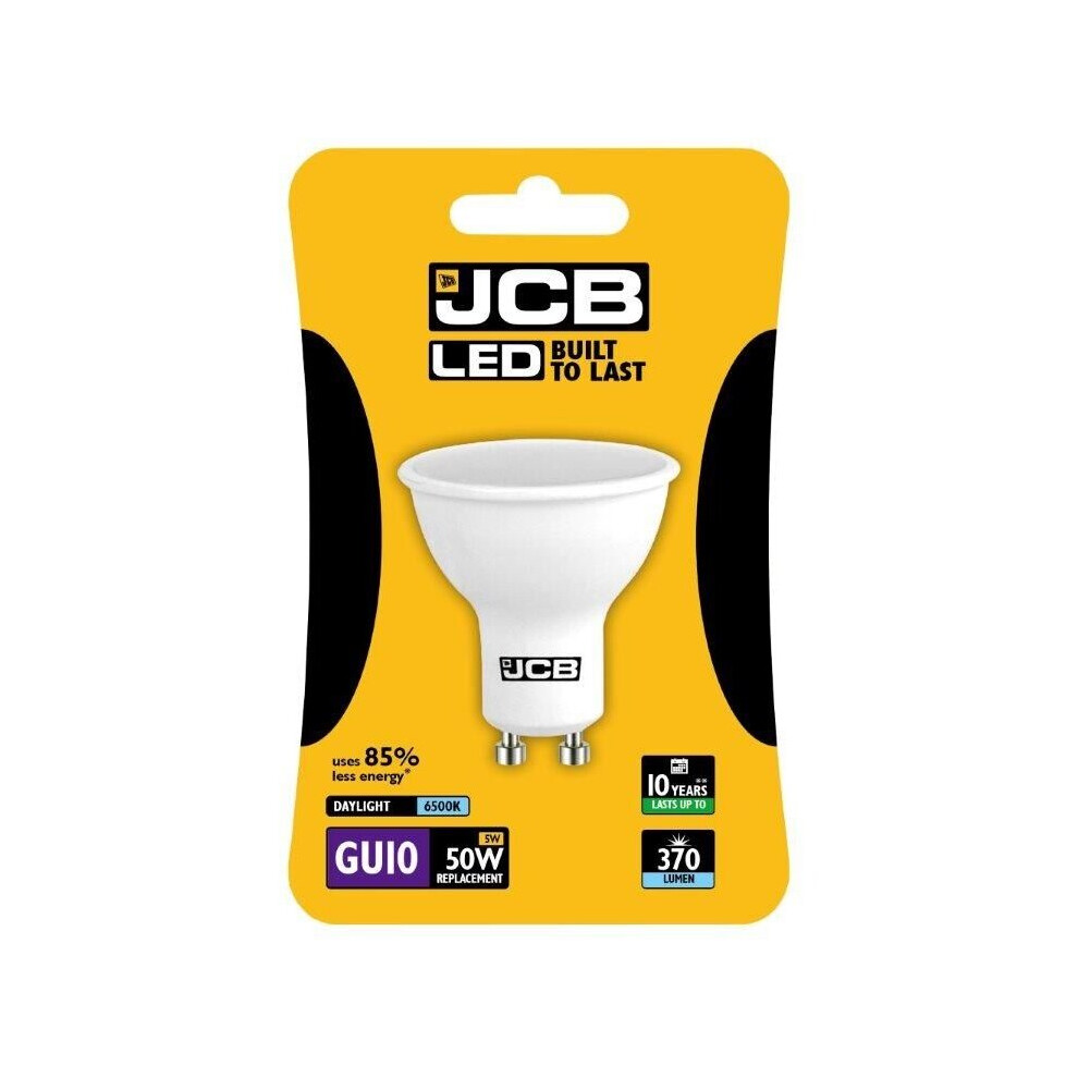 JCB LED GU10 5w Bulb Blister Packed 370lm 6500k Daylight - S10966