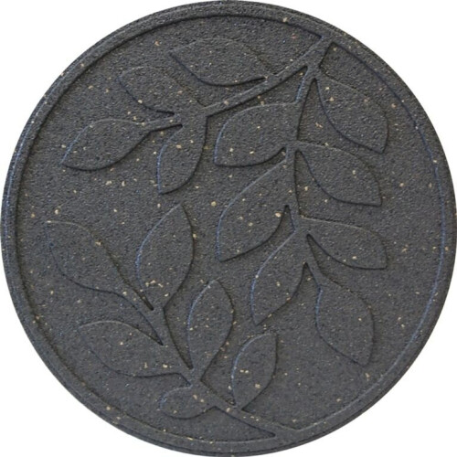 Reversible Stepping Stone Leaf Design Grey Single