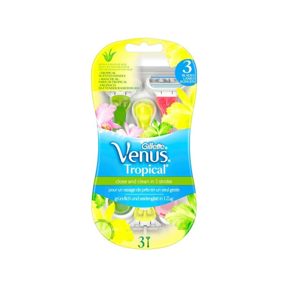 Venus Tropical Disposable Razor Pack 3 [74915]